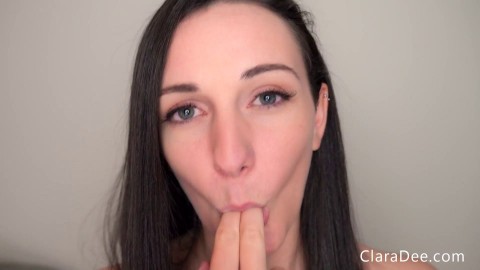 Clara Dee - Finger Sucking JOI With Huge Sloppy Facial and Cum Play