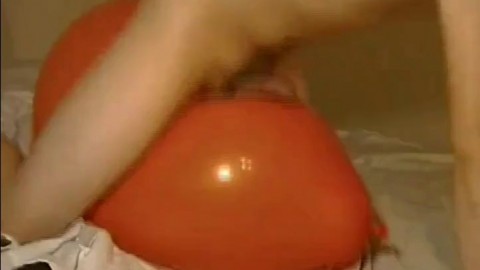 Big inflatable orange balloon humping cum