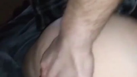 Cumming on my little Asian sluts ass while she sleeps