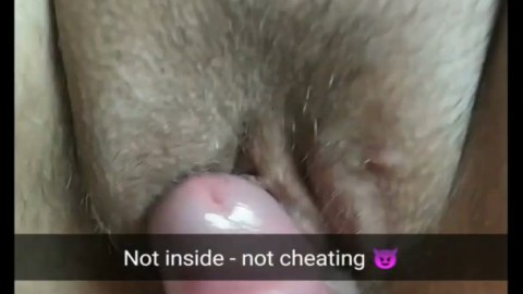 Its not cheating he just rub my pussy with a his cock....ugh...wait.. now he inside and cum in my fertile pussy! -Cuckold Captio