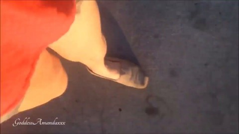 Walk with Goddess Amanda my Foot Bitch