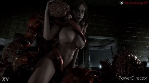 Claire Redfield consensually fucked by lickers