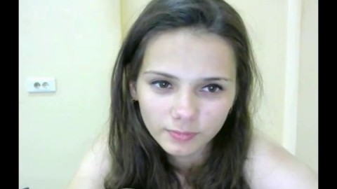 young shy girl on cam