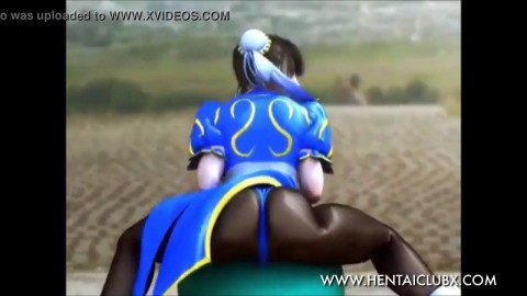 hentai sexy Street Fighter Sexy Ecchi Chun Li riding an Exercise Ball