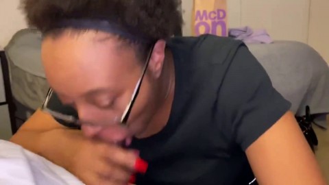 HD Ebony Nerd BJ