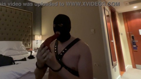 John Enjoying plays with some bondage gear