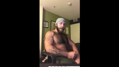 Hairy Lumberjack Shows Off his Cock ( No Cum )