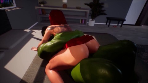 3D Hentai The Incredible Hulk x hot Black Widow 4k