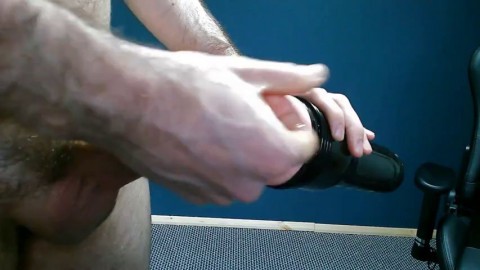 Using anal fleshlight for first time, huge cumshot video review, Revlight male masturbator