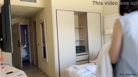 PUBLIC DICK FLASH. I pull out my dick in front of a hotel maid and she agreed to jerk me off.